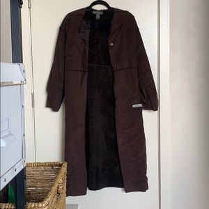 Fuzzy Brown Trenchcoat